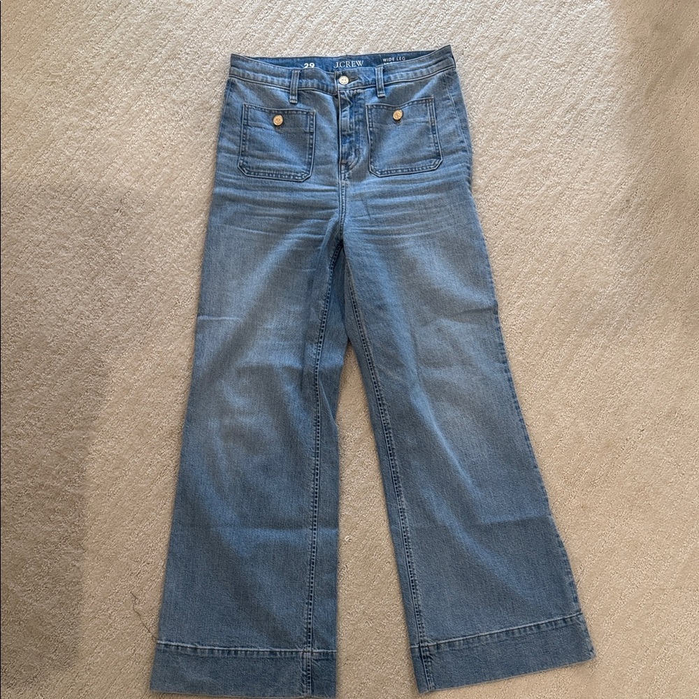 J. Crew Women's Flare Wide Leg Blue Jeans